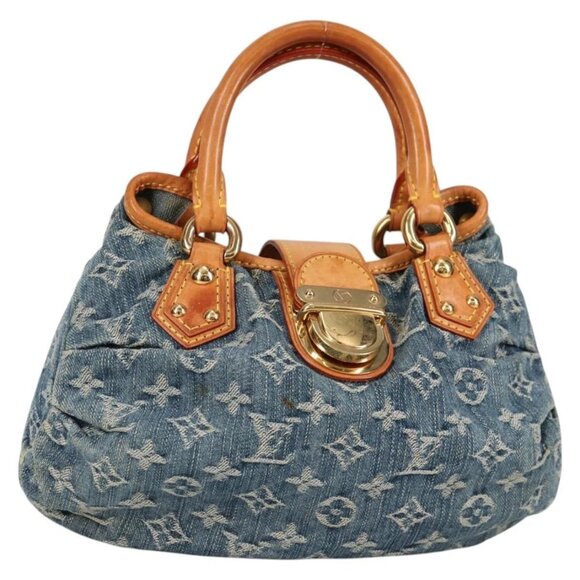 LOUIS VUITTON Monogram denim Preity Hand Bag Blue M95020 LV Auth 140355V - Picture 2 of 16